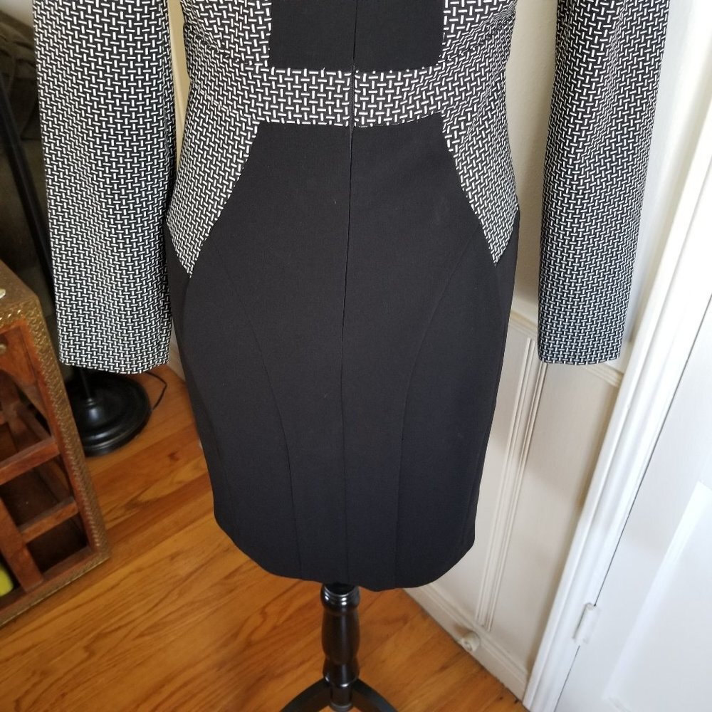 Diane Von Furstenberg Black & White Sheath Dress - Picture 8 of 12